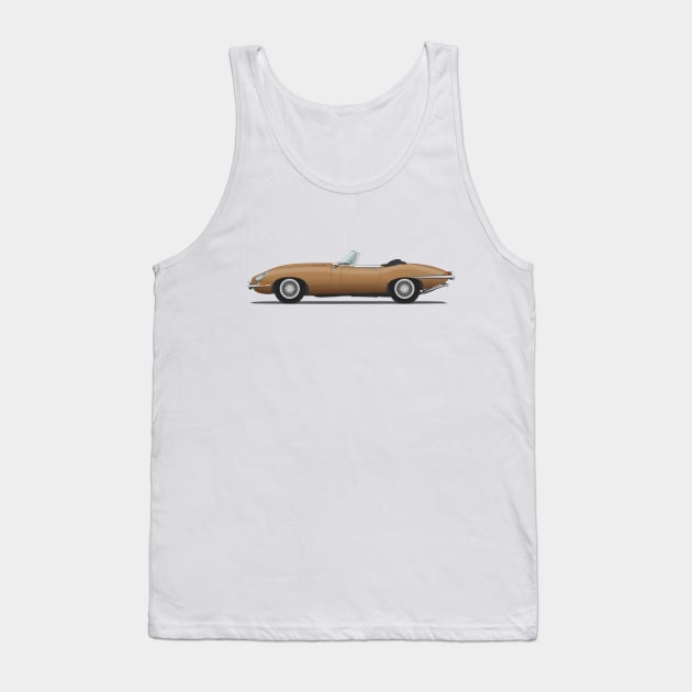 Jaguar E Type Roadster Bronze Tank Top by SteveHClark